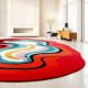 Handcrafted Wavy Multicolor Abstract Statement Living Rug